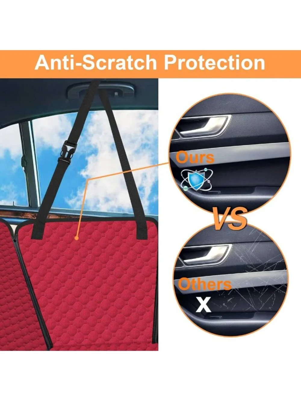 Waterproof Dog Car Seat Cover | Heavy Duty, Scratch-Resistant, Nonslip | Fits